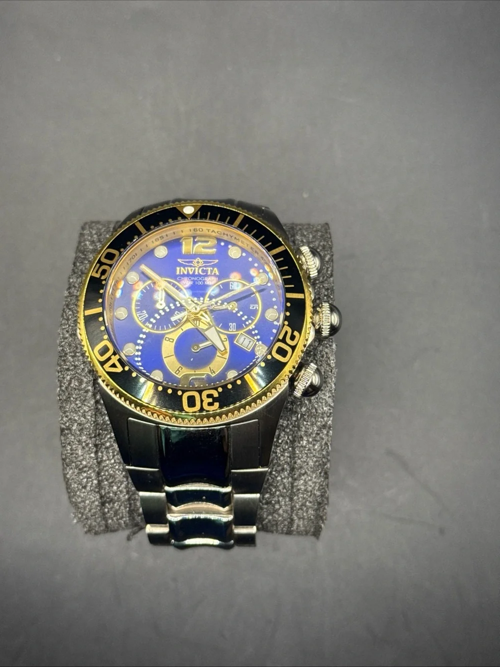 Invicta Lupah 14201 chronograph watch  Blue Dial New Battery